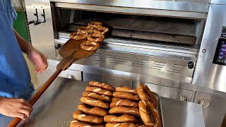 How to Make Simit Sesame Bagel Bread  Turkish Bakery [upl. by Hengel442]