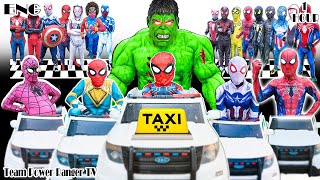 SpiderMan Bros protect Superheros Taxi Car  SpiderMan Into The SpiderVerse 2024 122 [upl. by Fifi]