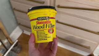 Minwax 42853000 Stainable Wood Filler Review [upl. by Ramso721]