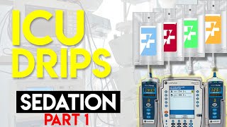 Sedation in ICU Patients Part 1  ICU Drips [upl. by Enylodnewg]