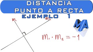 Distancia de un punto a una recta  Ejemplo 1 [upl. by Waldack]