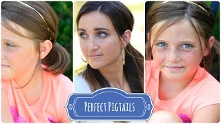 How to Create Perfect Pigtails  BacktoSchool Hairstyles [upl. by Yul695]