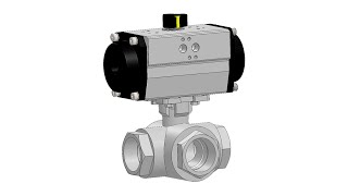 Valworx Air Actuated Stainless 3Way TPort Ball Valves [upl. by Atina]