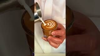 stacked tulips latte art skills shorts [upl. by Francis]