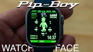 How to get Pipboy Watch Face on Apple Watch Free Fallout watch face [upl. by Cown298]