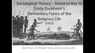 Sociological Theory Skeleton Key 2 to Emile Durkheims Elementary Forms of the Religious Life 1915 [upl. by Ailemak259]