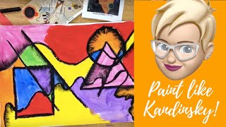 Draw and Paint an ABSTRACT design like Kandinsky [upl. by Mordy468]