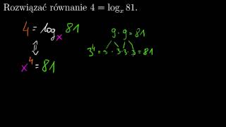 Rozwiązywanie równania logarytmicznego  znajdowanie nieznanej podstawy [upl. by Yeclek]