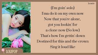 JENNIE  SOLO easy lyrics [upl. by Nea]