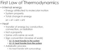 Thermodynamics Lecture 02 First Law [upl. by Dimond226]