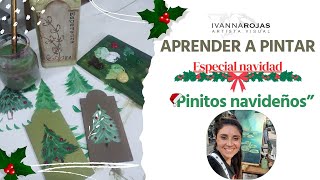 Pinitos navideños  APRENDIENDO A PINTAR CLASE 10  Especial navidad [upl. by Petes]