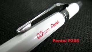 White Pentel P205 Mechanical Pencil Review [upl. by Mulligan]