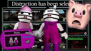 ZIZZYS STORY  NEW TWINS SKIN  ROBLOX Piggy DISTRACTION Not Chapter 12 [upl. by Alakam]