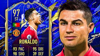 FACTOS 👍👀 97 TOTY RONALDO PLAYER REVIEW  FIFA 22 Ultimate Team [upl. by Rramed]