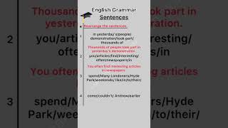 Ex19  English Grammar  Sentence Rearrangement  Exam Preparation Series  Grade 610 amp IELTS [upl. by Niajneb474]