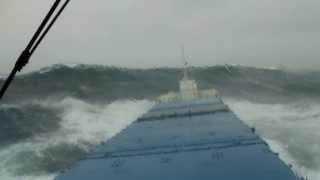 North sea Vessel in stormy weather [upl. by Trinette]