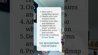 How to write thesis introduction chapter  6 key things you need to include in the structure [upl. by Aninad]