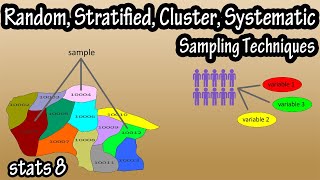 What Are The Types Of Sampling Techniques In Statistics  Random Stratified Cluster Systematic [upl. by Auahsoj]