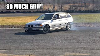 My FIRST TIME Drifting A REAL Track In My E46 Wagon Englishtown Raceway [upl. by Lyle]