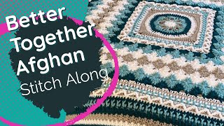 Crochet Better Together Afghan Pattern Rnds 27  44  EASY  The Crochet Crowd [upl. by Nahs803]