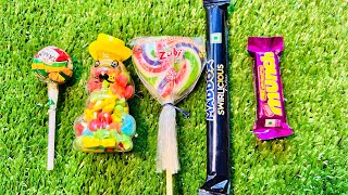 Satisfying ASMR Video l Unboxing Giant Rainbow Lollipop Learn Colours With Lollipops And Sweets [upl. by Bolte]