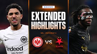 Eintracht Frankfurt vs Slavia Praha Extended Highlights  UEL League Phase MD 4  CBS Sports [upl. by Lorien467]