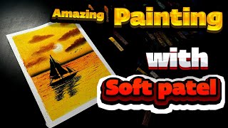 Easy and Simple soft pastel Landscape Painting for Beginners Step by step Tutorial [upl. by Anelas347]