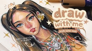 drawing using acrylic markers in a week wArrtx ☆ [upl. by Marinna323]