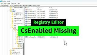 CsEnabled File Missing from Registry Editor  Add CsEnabled in Registry Editor [upl. by Airdnax]