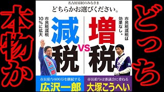 名古屋市長選挙「減税を続けます！」ネット「ありがたい！」→自民公明立憲「給食完全無償化を優先します」 [upl. by Evets]