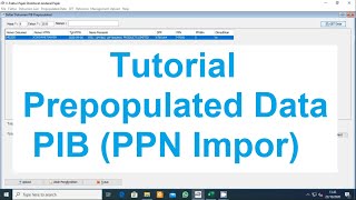 Tutorial Prepopulated Data PIB PPN Impor Barang [upl. by Oirasor]