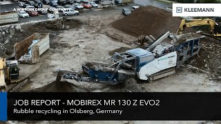 KLEEMANN Job Report  MR 130 Z EVO2 Rubble Recycling [upl. by Onia301]