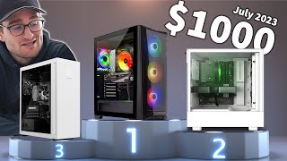 Top 3 BEST Prebuilt Gaming PCs under 1000 July 2023 Round Up [upl. by Alodee]