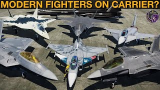 Can F22 F35 J20 Su57 Gripen Typhoon Rafale B Or YF12A Operate From Carriers  DCS [upl. by Sig]