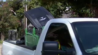 Solid Waste Management workers caught crushing recycling bins in Montrose community [upl. by Drofnelg]