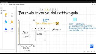 Area rettangolo  4th  Formula inversa [upl. by Carina]