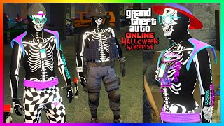 UNLOCK Skeleton Outfit NEW Halloween Event FREE Clothing UFO GTA 5 DLC 2024 GTA Online Update [upl. by Rehoptsirhc]