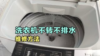 洗衣机洗涤不转，也不能排水怎么回事？可能只是小问题，维修方法 [upl. by Milone]