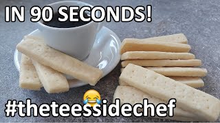 Learn how to make Scottish Shortbread biscuits in 90 SECONDS Full shortbread fingers recipe FAST [upl. by Adamson]