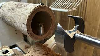 Huge Forstner Bit Helps Create a Beauty  Woodturning [upl. by Meadow]