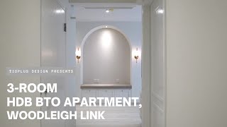 3room HDB BTO Apartment Renovation Woodleigh Link [upl. by Ard]