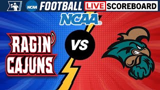 Louisiana Ragin Cajuns vs Coastal Carolina Chanticleers  NCAA Football Live Score [upl. by Devad]