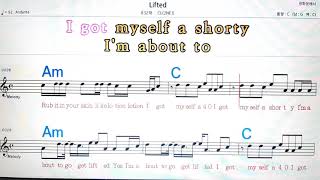 Lifted CLzne💋노래방 악보반주 가라오케 코드 가사 💖Karaoke Sheet music Chord Lyrics MR [upl. by Ellison]