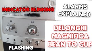 DeLonghi Magnifica Lights Flashing Error Codes Explained all modes shown [upl. by Ashley]