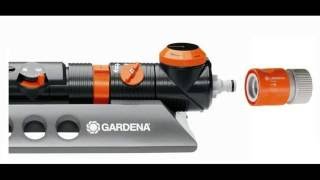 GARDENA 1979 Aquazoom 3900 Square Foot Oscillating Sprinkler with Fully Adjustable Width Control [upl. by Adivad]