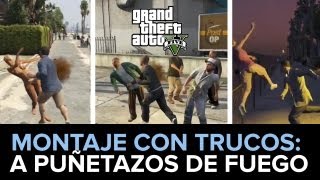 GTA 5  Montaje A PUÑETAZOS EXPLOSIVOS  ¡Con trucos [upl. by Holms166]