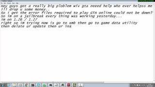 How to Fix files required to play GTA online could not be downloaded from rockstar games service ps3 [upl. by Nirhtak]