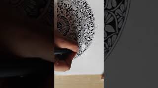 Mandala artZentangle art corner designmandala patternmandala drawing art easyzentangleart [upl. by Dnomse]