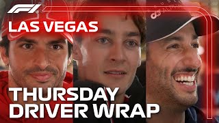 Thursday Drivers Wrap  2023 Las Vegas Grand Prix [upl. by Aetnahc]