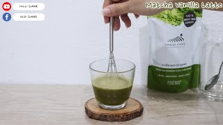 Matcha latte  How to make matcha vanilla latte  Home cafe 🌈🧊🍵🥛 [upl. by Stilla652]